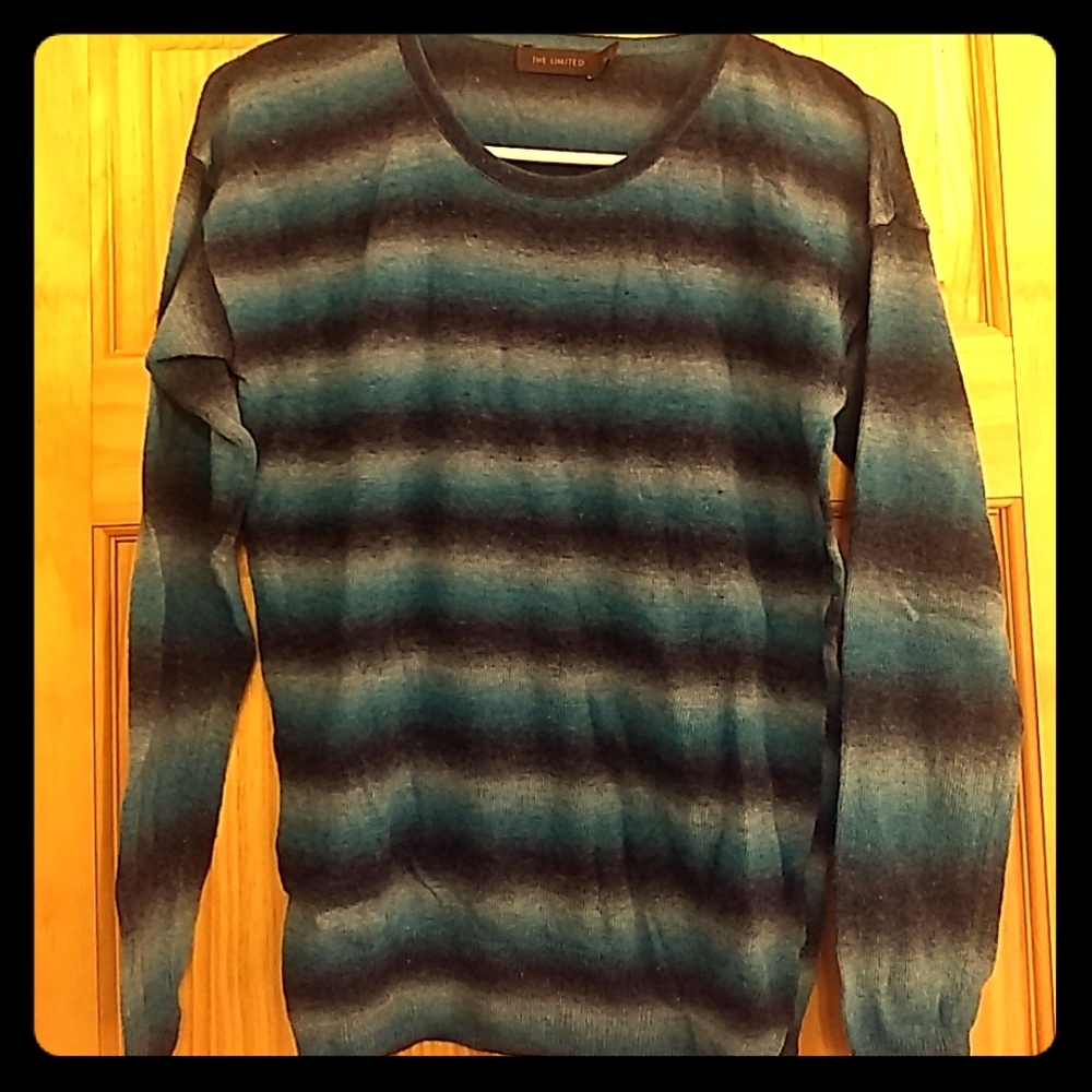 The Limited blue and gray sweater